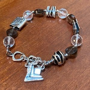 SILPADA SMOKY QUARTZ & CRYSTAL BRACELET